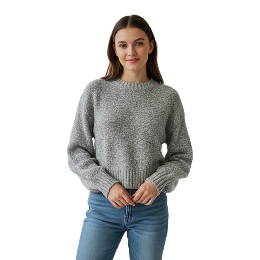 The fifth Label Crop Gray Long Sleeve Sweater Size 4